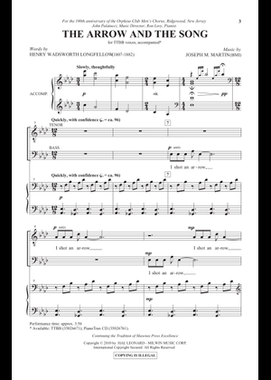 Play Official version of The Arrow And The Song Sheet Music by Henry ...