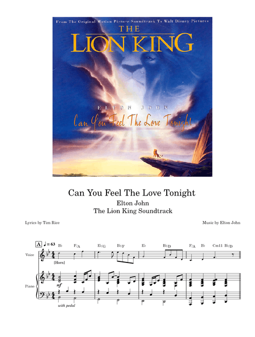 Can You Feel The Love Tonight - Elton John