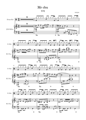 mr chu Sheet Music for Piano, Drum group (Mixed Duet) | MuseScore.com