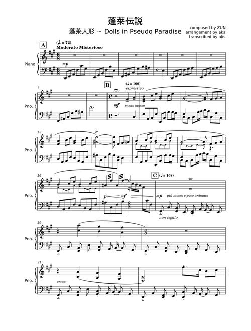 yves.z | Free sheet music | Download PDF or print on