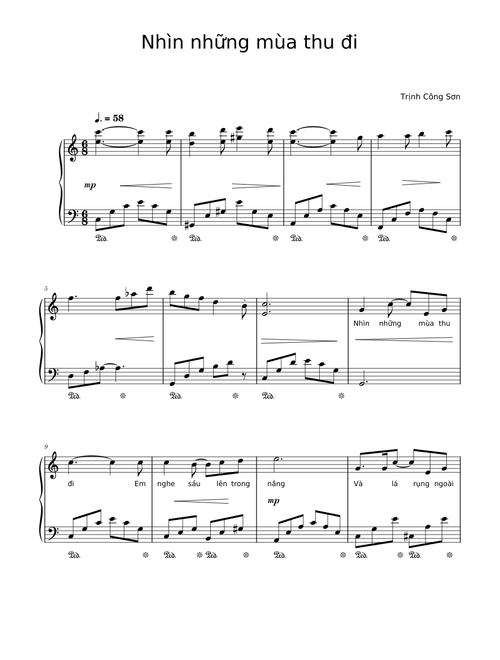 Nhìn những mùa thu đi - Trịnh Công Sơn, 1963