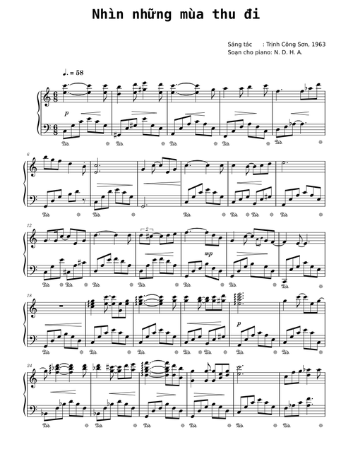 Nhìn những mùa thu đi - Trịnh Công Sơn, 1963