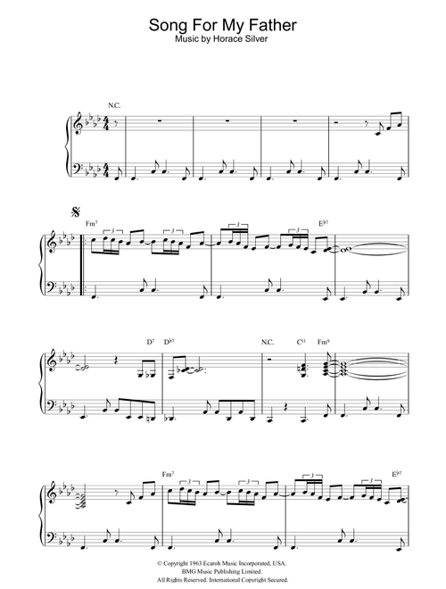 Song For My Father - Horace Silver (Piano Solo)