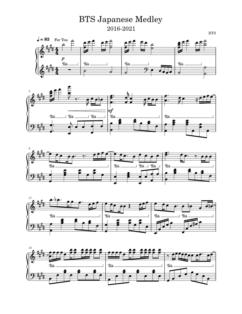BTS Piano Sheet Music ANTHOLOGY Ⅰ〜Ⅳセット BTS Piano Sheet Music <BTS ANTHOLOGY 1> | TBSショッピング