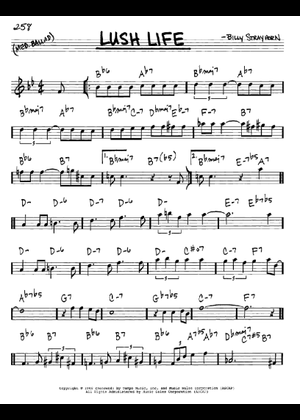 Play Official version of Lush life Sheet Music by Billy Strayhorn