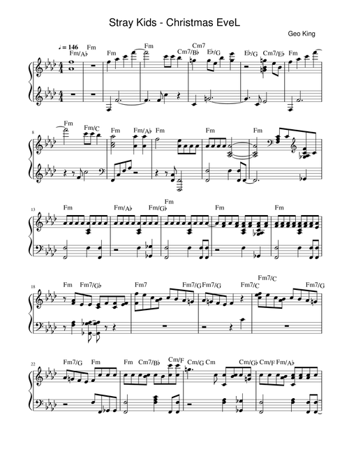 Christmas Evel (Arr. Gregory King) - Stray Kids (Easy Piano)