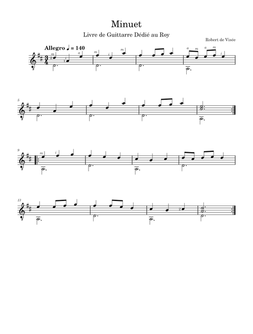 Minuet in D - Robert de Visée