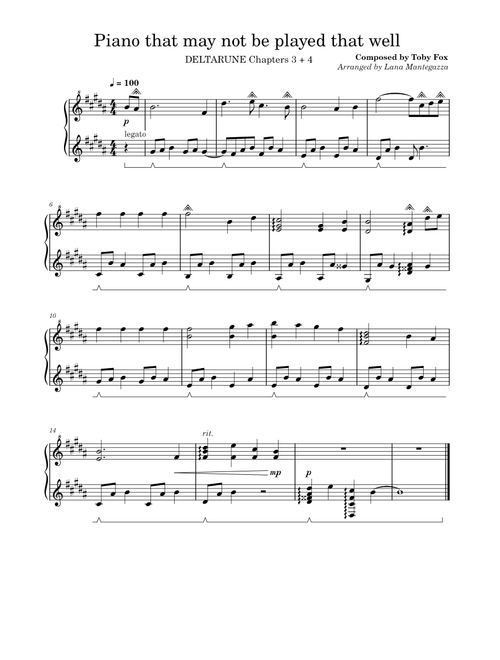 Piano that may not be played that well