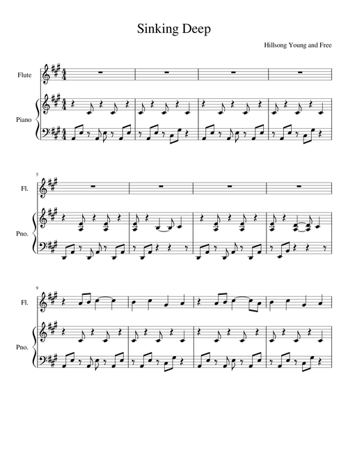 Sinking Deep- Flute and Piano