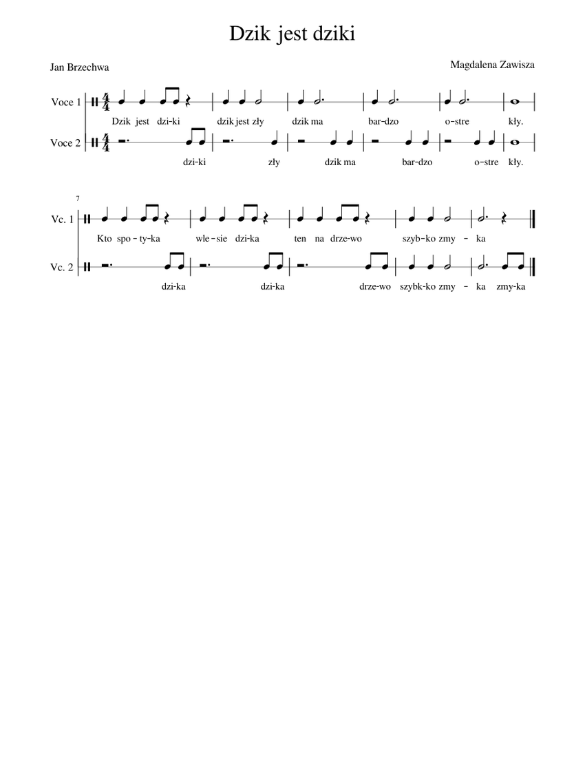 Dzik Jest Dziki Piano Tutorial