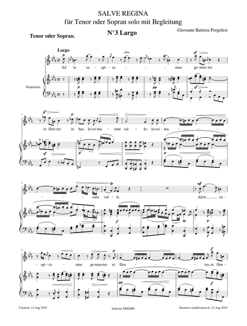G.B. Pergolesi - Salve Regina en ut mineur - 3. Largo