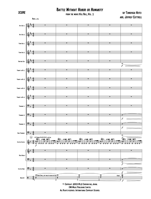 Battle Without Honor Or Humanity (Arr. Jeffrey Cottrell) - Tomoyasu Hotei (Jazz Ensemble)