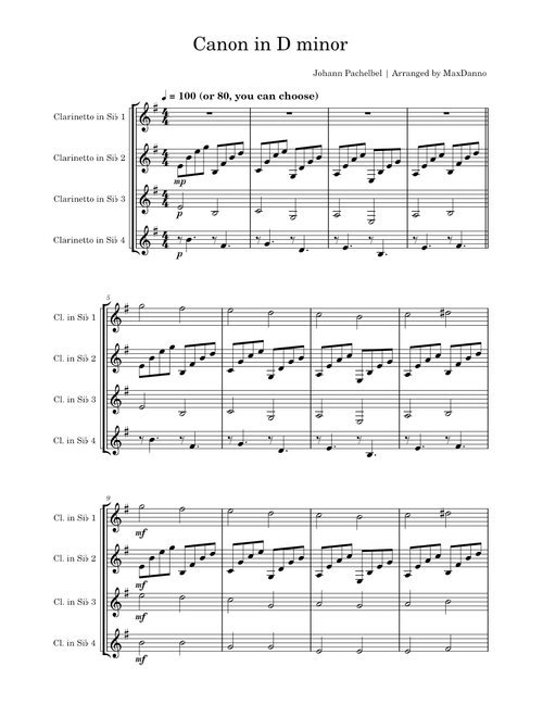 Canon in D minor