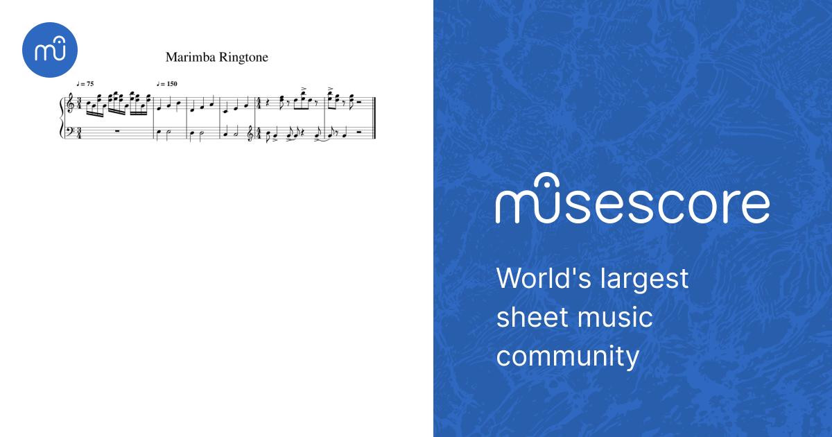 Marimba Ringtone Sheet music for Marimba (Solo)