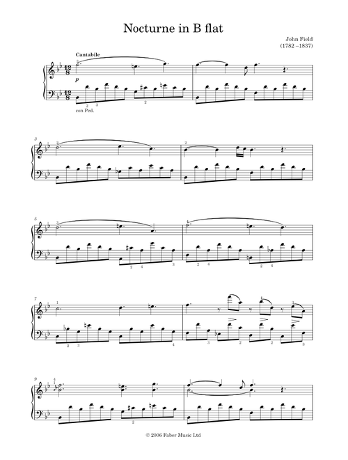 Nocturne in B-flat major, H 37 - John Field (Solo)