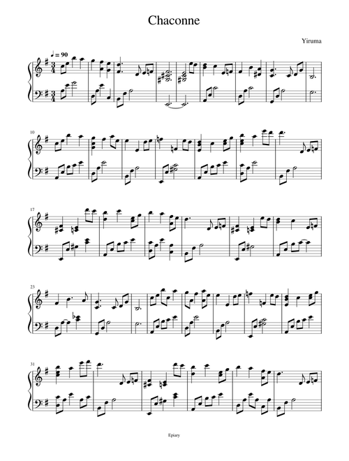 "Chaconne" - Yiruma by Epiary