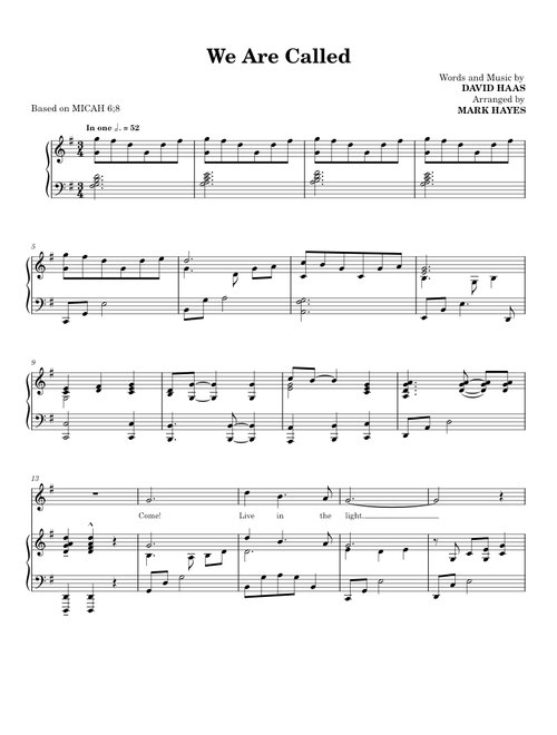 We Are Called - Mark Hayes