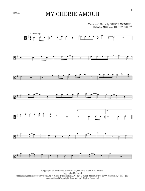 My Cherie Amour - Stevie Wonder (Viola Solo)