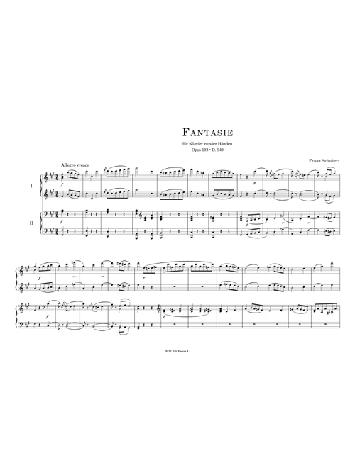 Schubert: Fantasie in F minor, D.940 - Allegro vivace