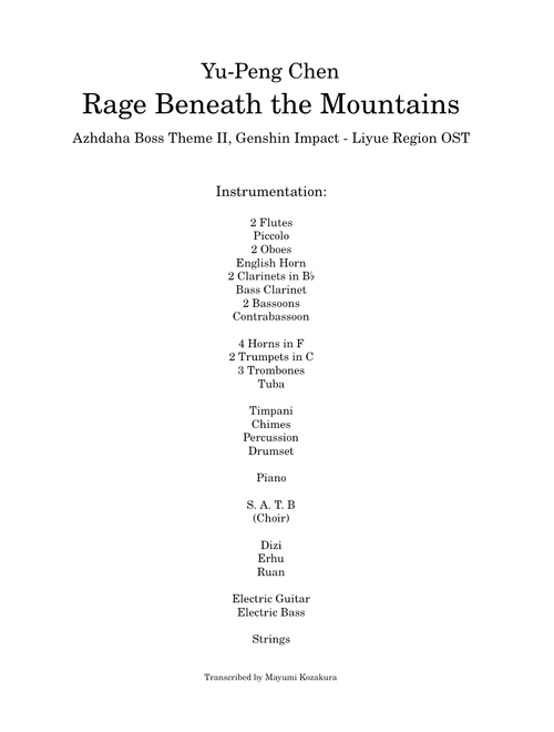 Rage Beneath the Mountains (Azhdaha Boss Theme Phase II) [Genshin Impact]