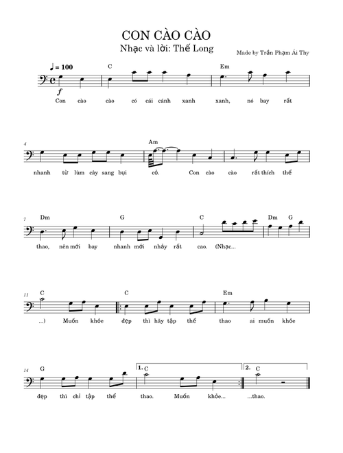 Con Cào Cào – Trần Phạm Ái Thy