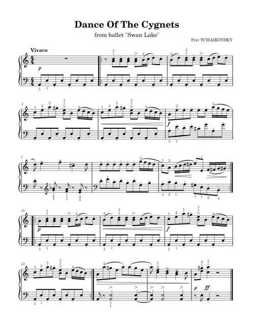 5C1 Dance of the Cygnets – Wonderland Music 0986560167