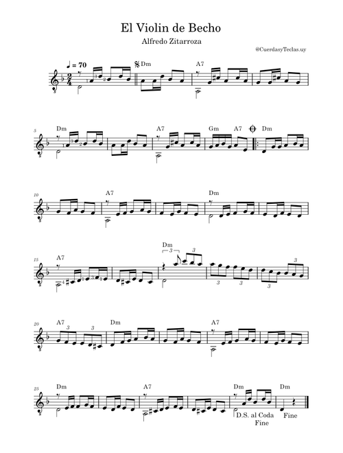 El Violín De Becho – Alfredo Zitarrosa El Violin de Becho