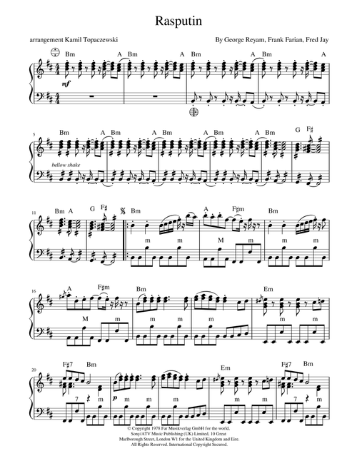 Rasputin (Arr. Kamil Topaczewski) - Boney M (Instrumental Solo)