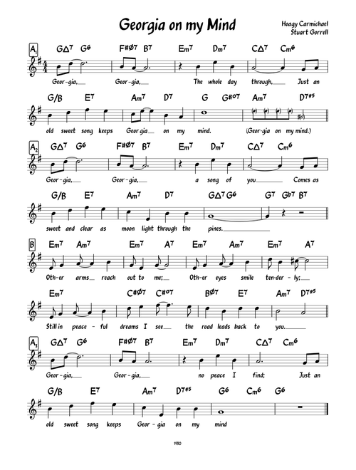 Georgia on my mind - Hoagy Carmichael