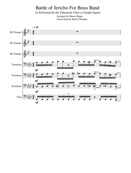 Battle of Jericho For Brass Band