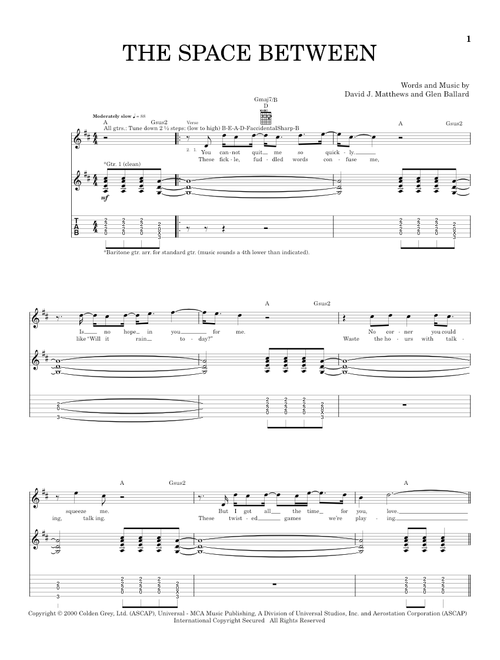 The Space Between - Dave Matthews Band (Easy Guitar)