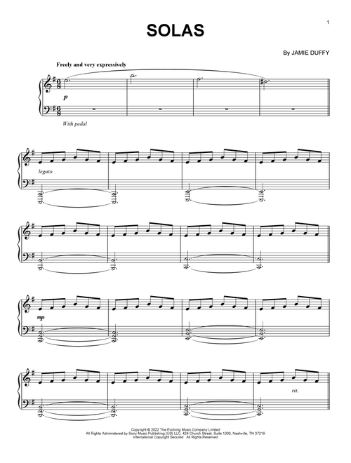 Solas - Jamie Duffy (Piano Solo)