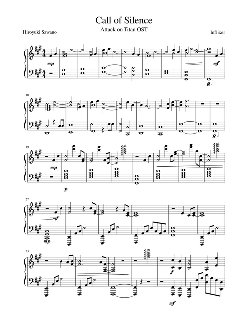 Attack on Titan - Call of Silence (Piano)