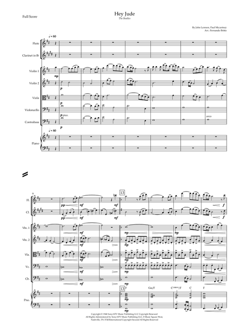 Hey Jude (Arr. Fernando Britto) - The Beatles (Large Ensemble)
