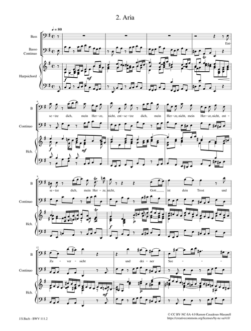 Was mein Gott will, das g'scheh allzeit, BWV 111 / Mvt. 2 – Johann Sebastian Bach BWV 111.2