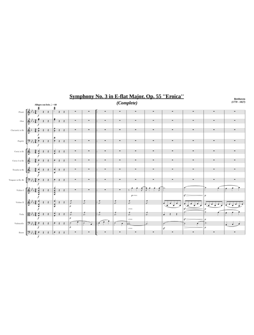 Symphony No. 3 in E-flat Major, Op. 55 (''Eroica'') – Ludwig van Beethoven
