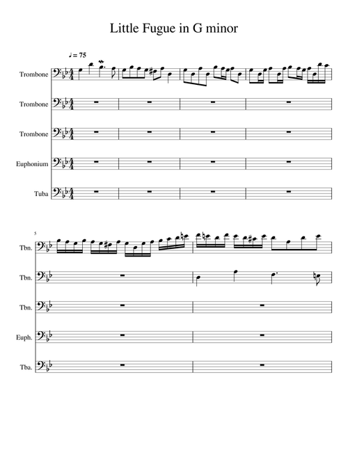 Little fugue in g minor