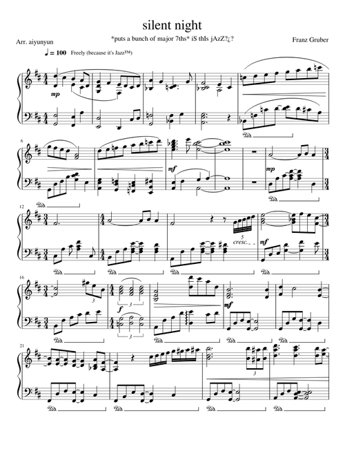 silent night (jazz piano)