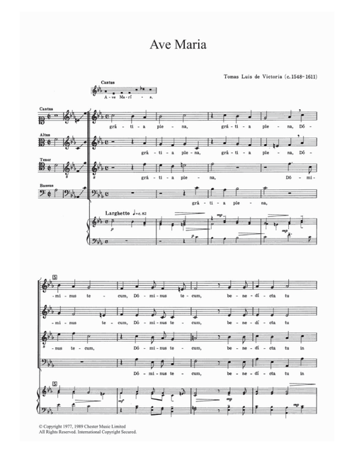 Ave Maria - Tomàs Luis de Victoria (Choral)