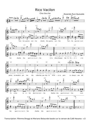 Que Rico Mambo Trombone Notes Que Rico Vacilon (Cha Cha Cha) – Rosendo Ruiz Sheet Music for Trombone ...