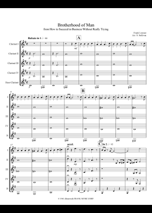 Brotherhood Of Man – Frank Loesser Sheet Music with Chords for