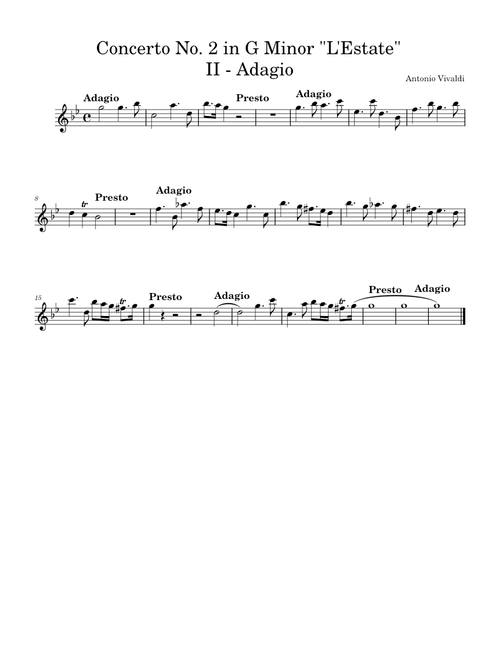 Four Seasons, Op. 8 – Antonio Vivaldi