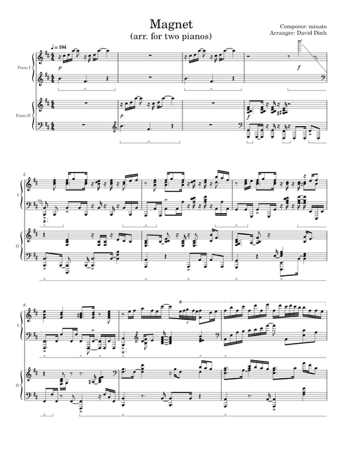 Magnet (arr. for two pianos) [FINISHED!]
