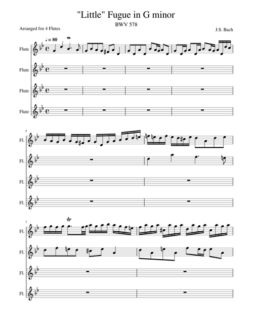 Bach "Little" Fugue in G minor