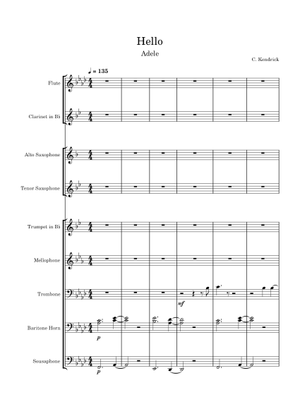 Play Official version of Hello Sheet Music by Adele for Clarinet other ...