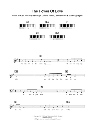 Play Official version of The power of love Sheet Music by Céline