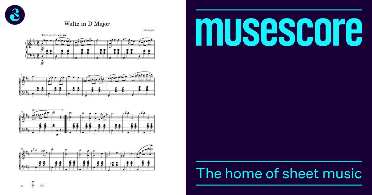 Waltz in D Major – domingosgarbi Sheet Music for Piano (Solo) Easy ...