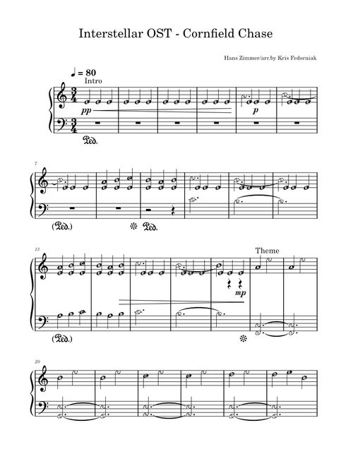 Interstellar - Cornfield Chase (Hans Zimmer )