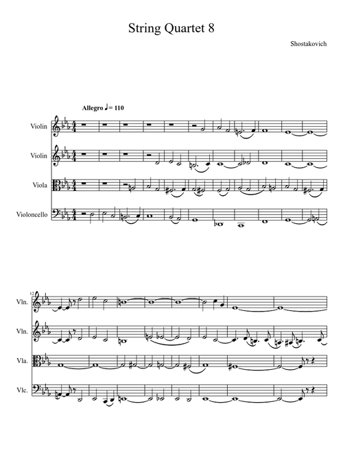 Shostakovich String Quartet 8