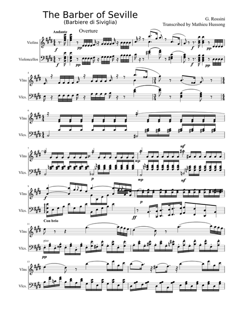 The Barber of Seville (Barbiere di Siviglia) - Overture - Gioachino Rossini